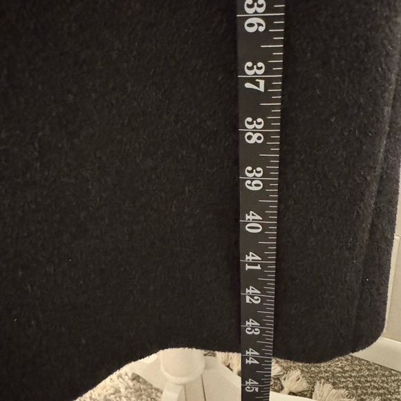 VTG Women's 12/14 Black Charcoal Union Made In USA Thick 100% Wool Long Trench - Picture 12 of 16